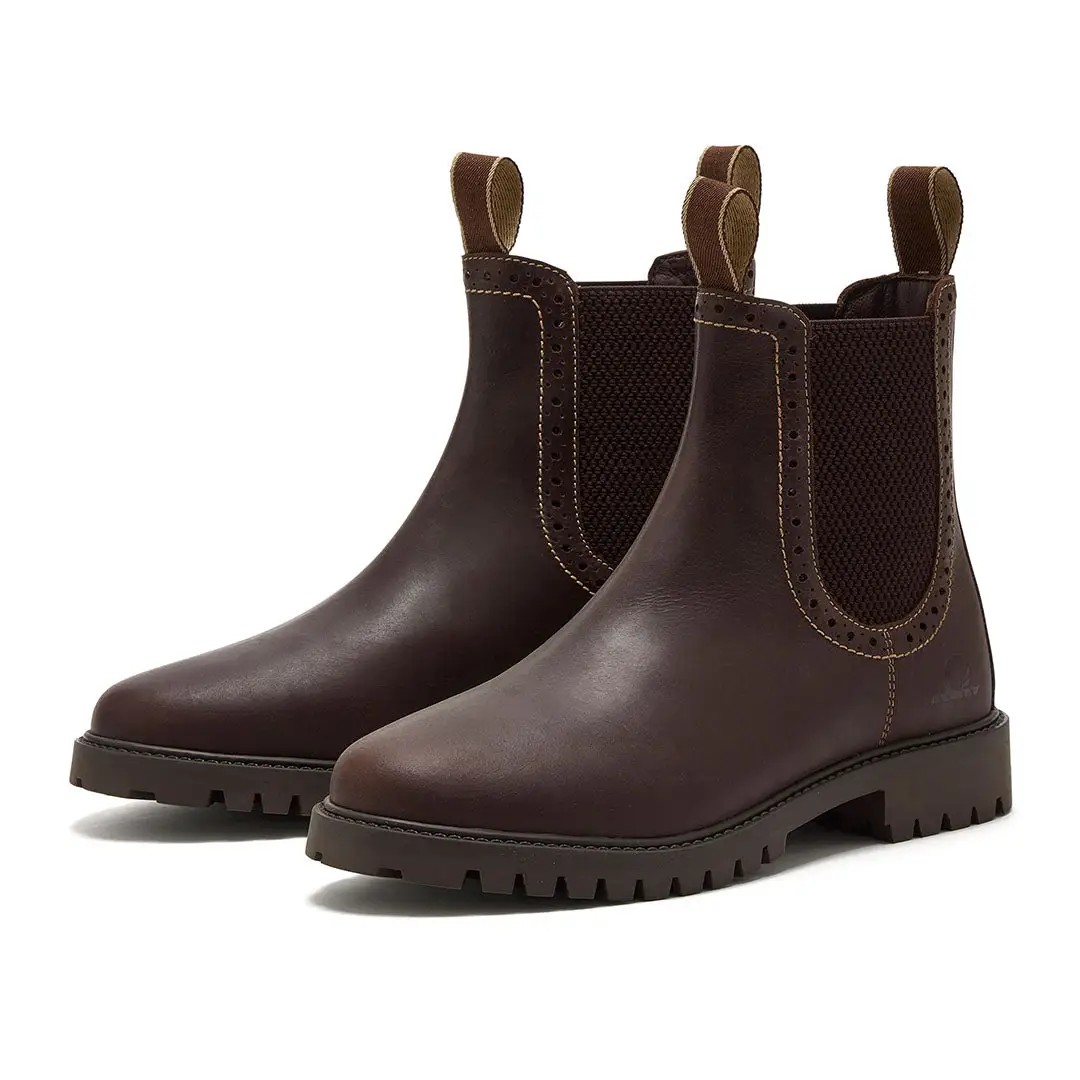 Chatham Moreton Ladies Brogue Chelsea Boots