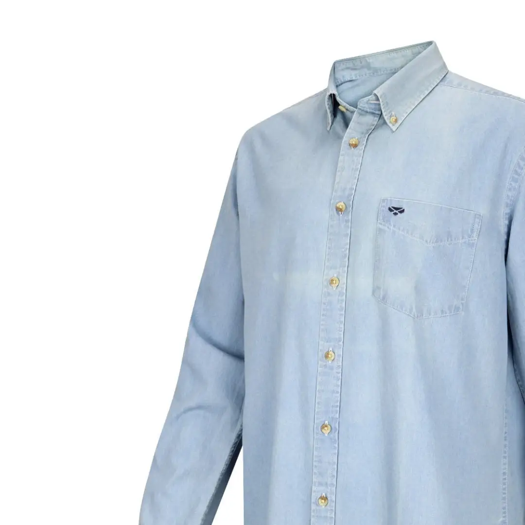 Hoggs Of Fife Archerfield Long Sleeved Denim Shirt - Image 2