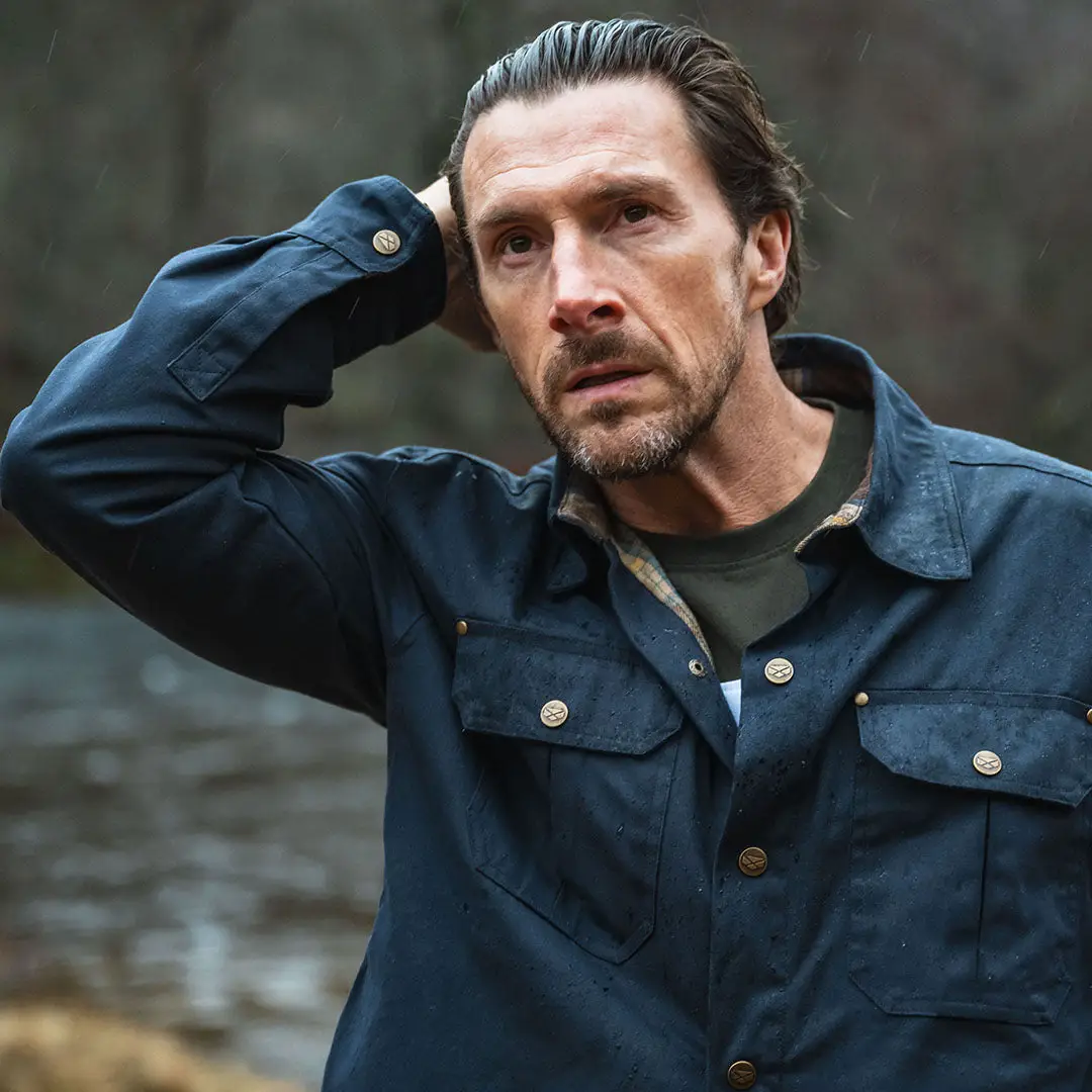 Hoggs of Fife Huntly Waxed Canvas Utility Overshirt - Image 2