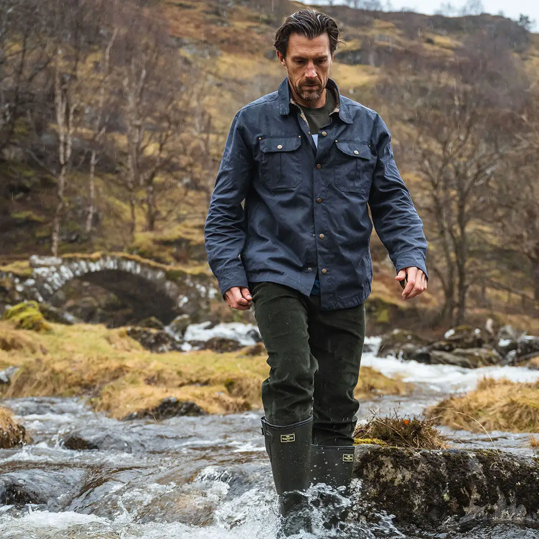 Hoggs of Fife Huntly Waxed Canvas Utility Overshirt - Image 4