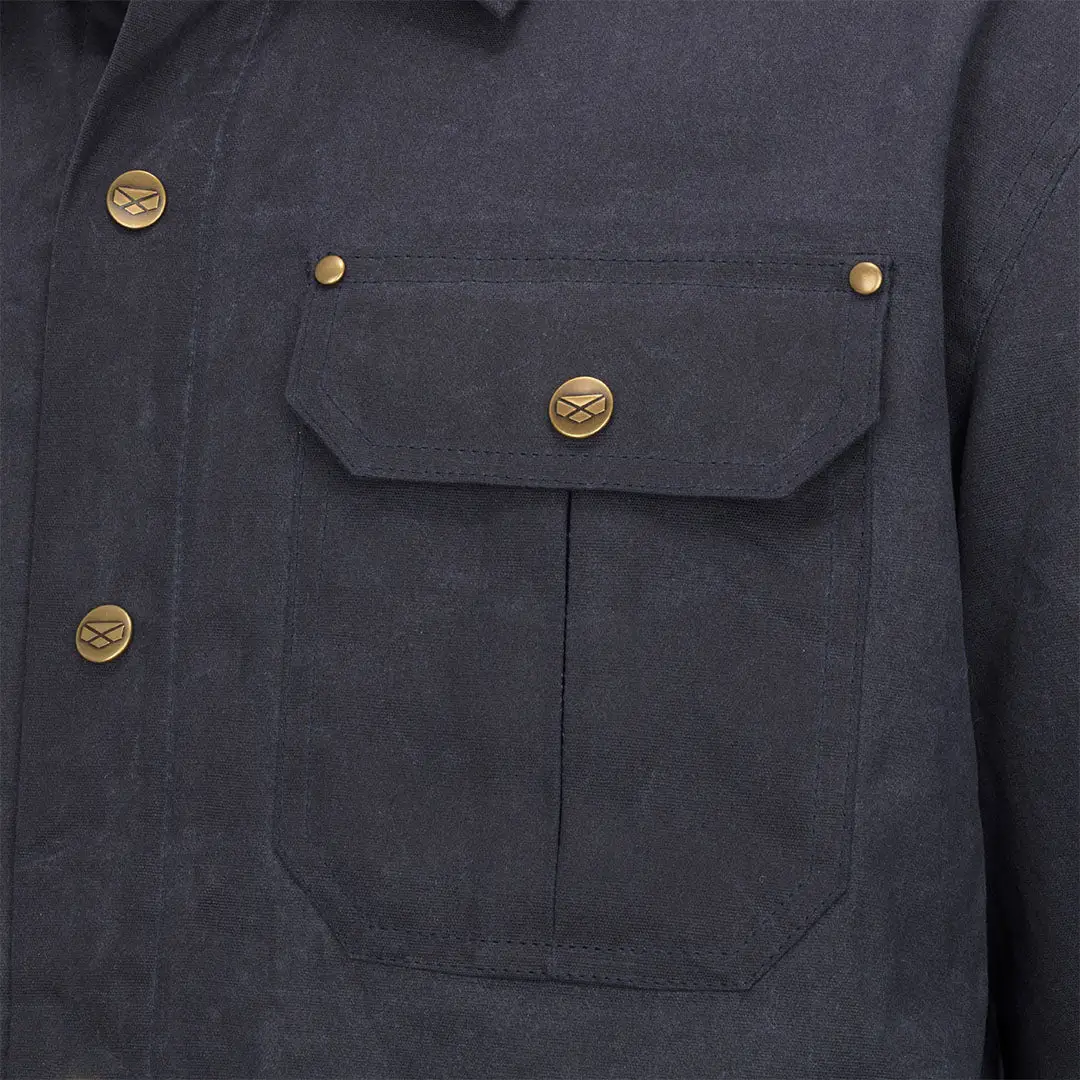 Hoggs of Fife Huntly Waxed Canvas Utility Overshirt - Image 5