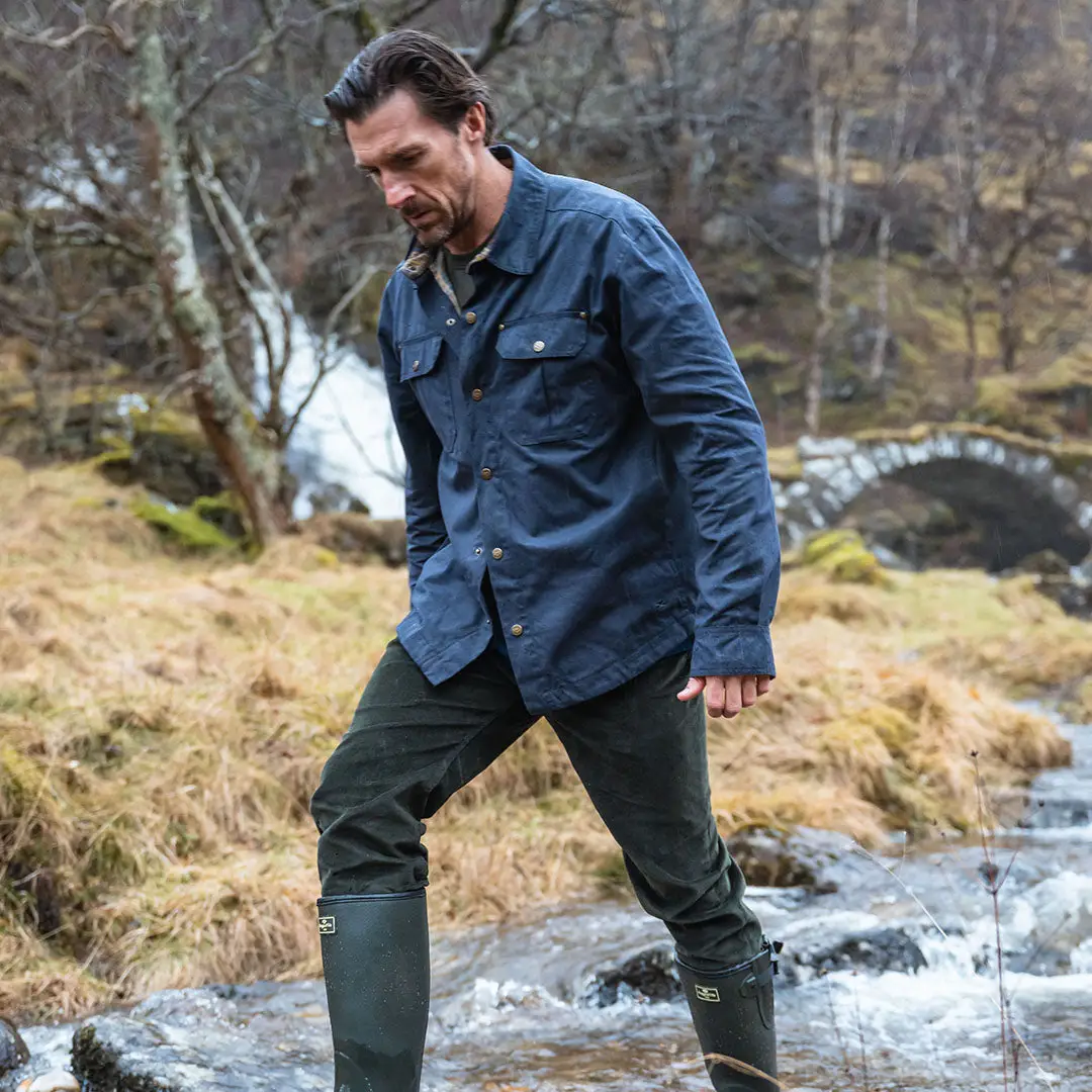 Hoggs of Fife Huntly Waxed Canvas Utility Overshirt - Image 6