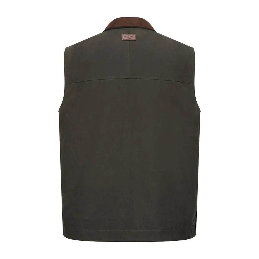 Hoggs of Fife Maxton Gents Padded Waxed Waistcoat - Image 4