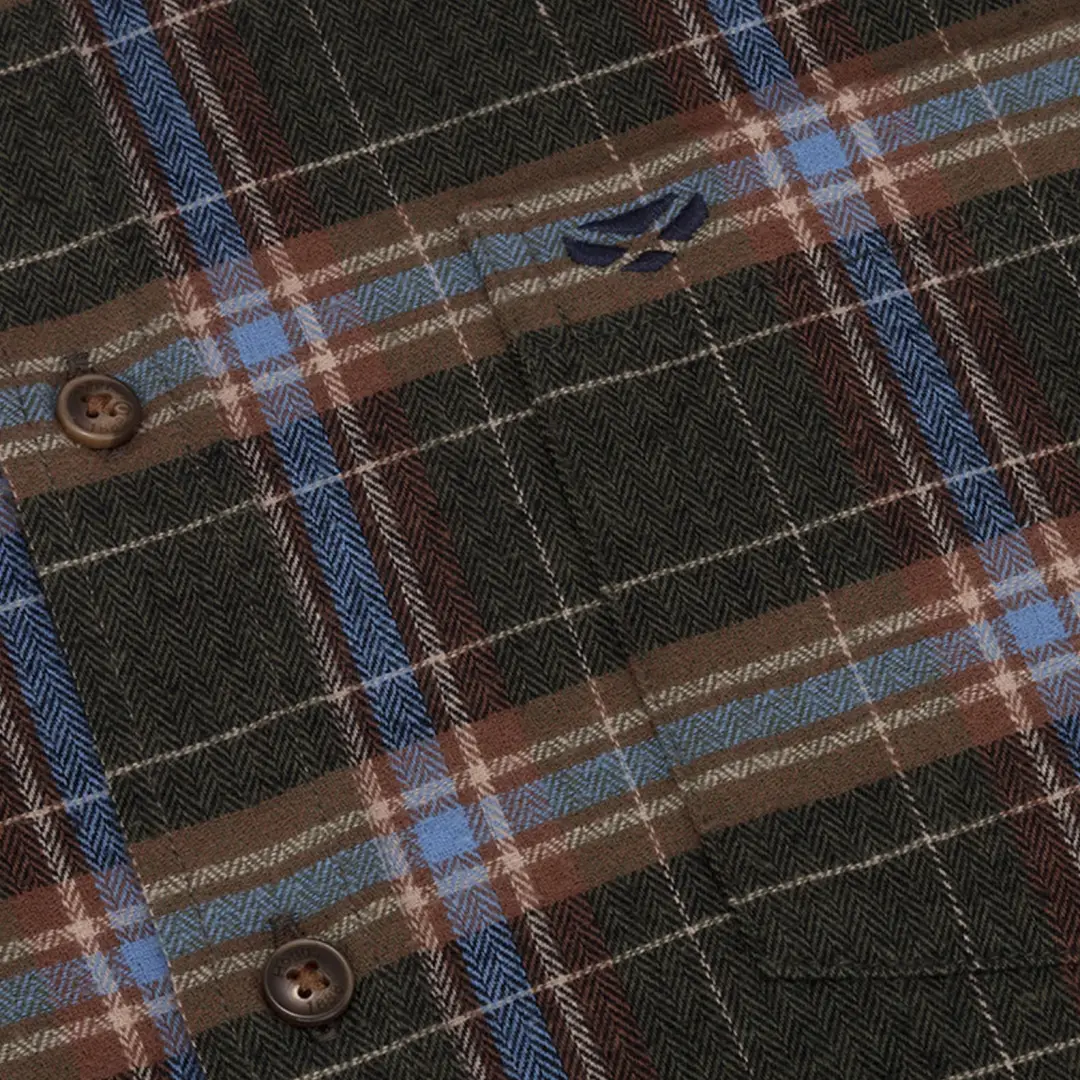 Hoggs of Fife Pitlessie Button Down Flannel Shirt - Image 4