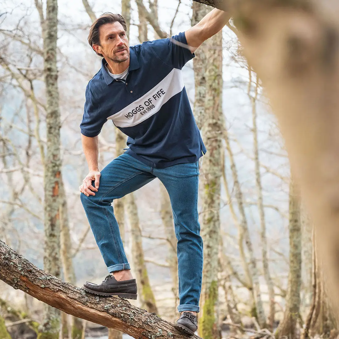 Hoggs of Fife Stewart Block Pique Polo Shirt - Image 2
