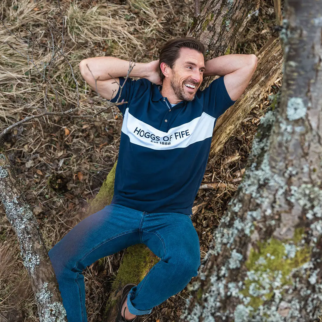 Hoggs of Fife Stewart Block Pique Polo Shirt - Image 4