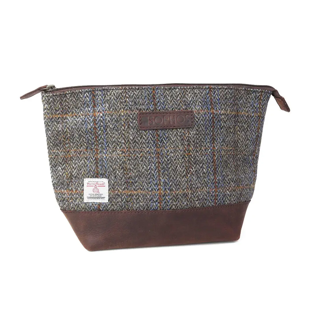Sophos Harris Tweed Triangle Washbag