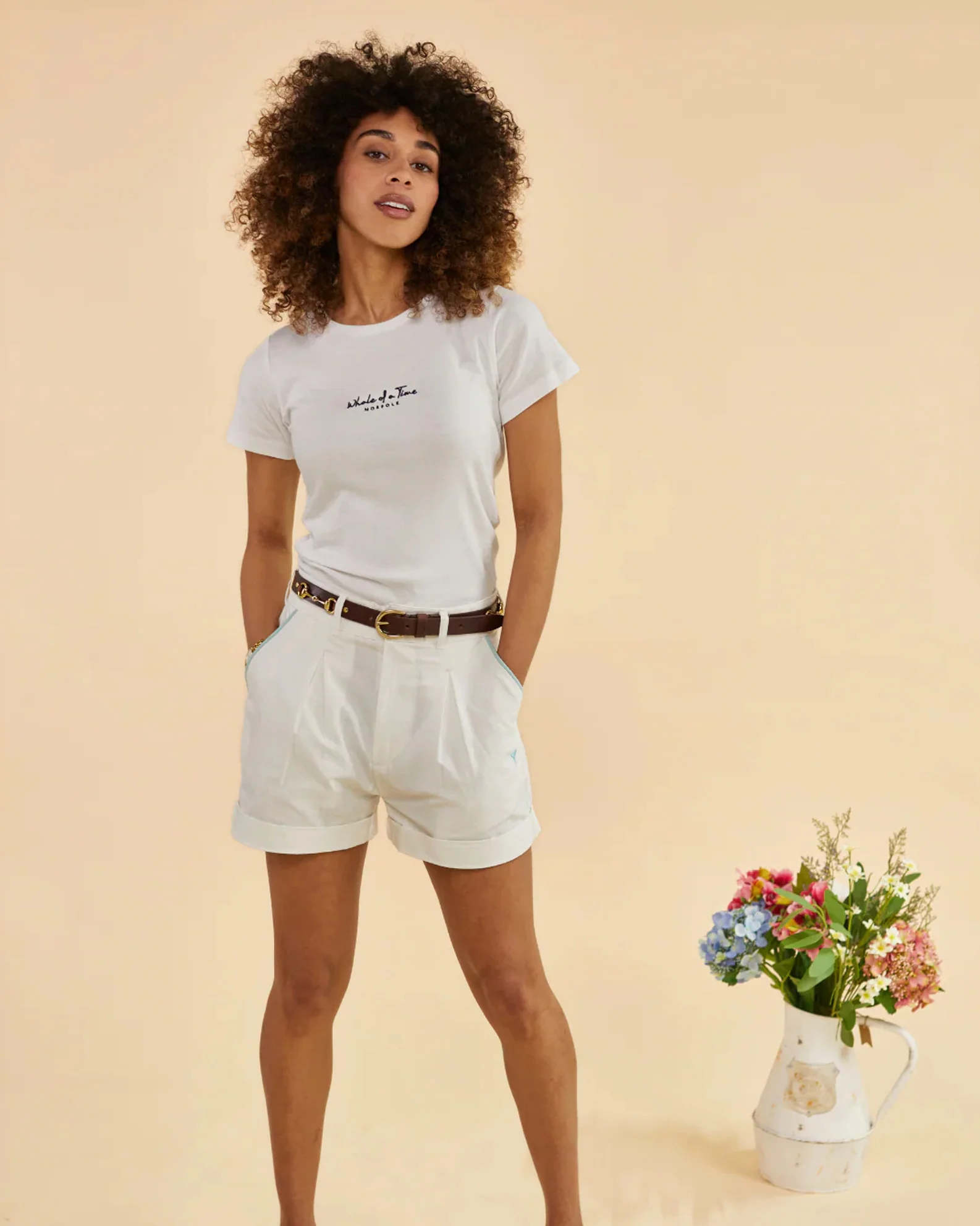 Whale of a Time Womens Oban Linen Shorts - Image 3