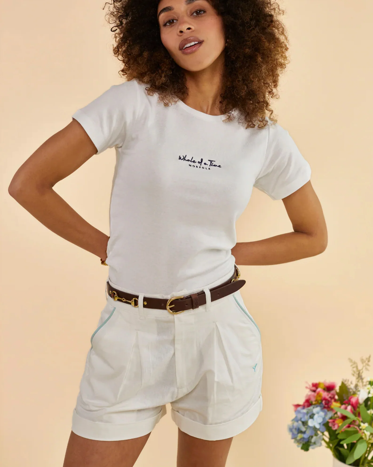 Whale of a Time Womens Oban Linen Shorts - Image 6